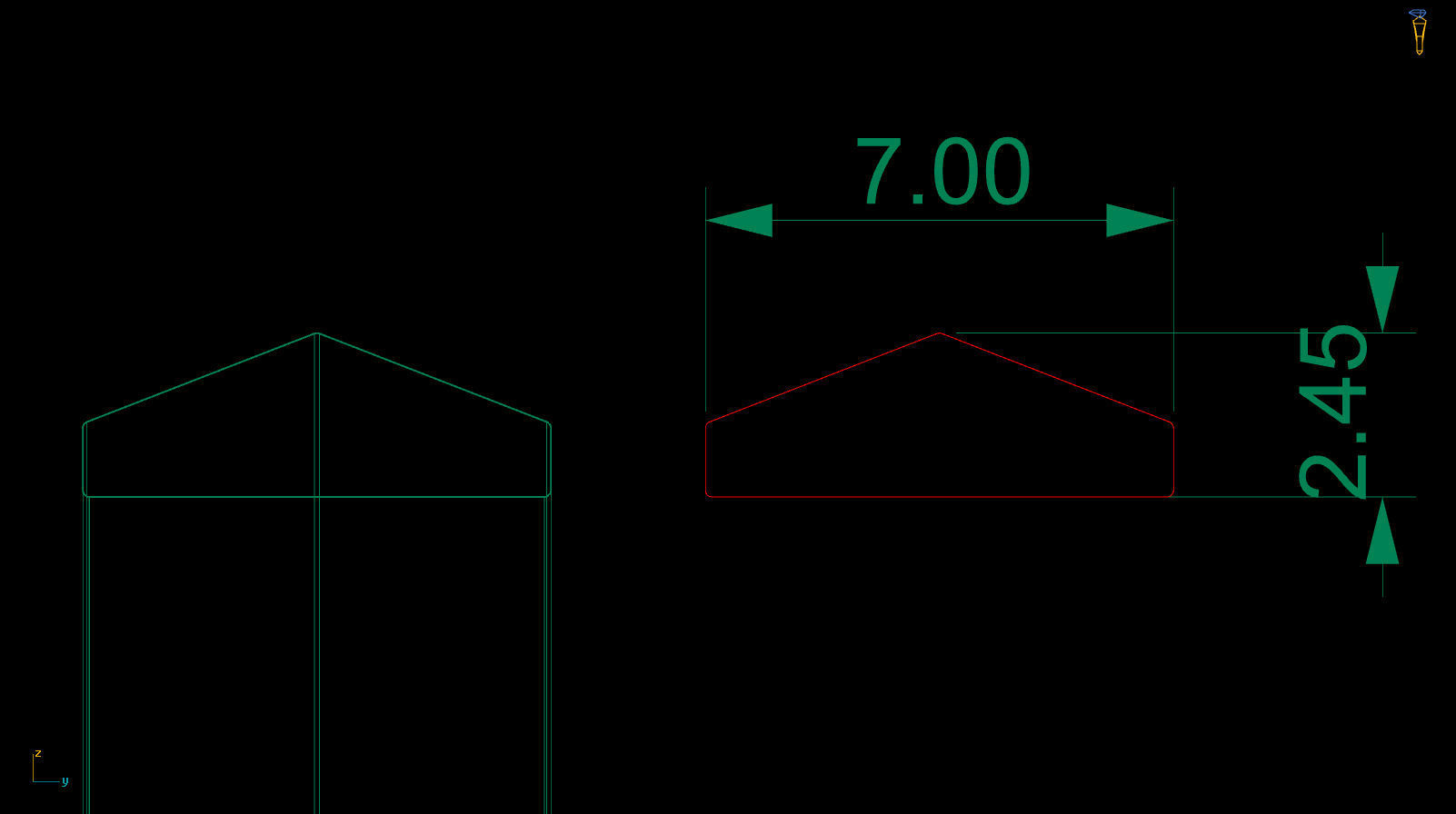 Apex profile Wedding Ring 7 mm Wide US Sizes 3D print model_10