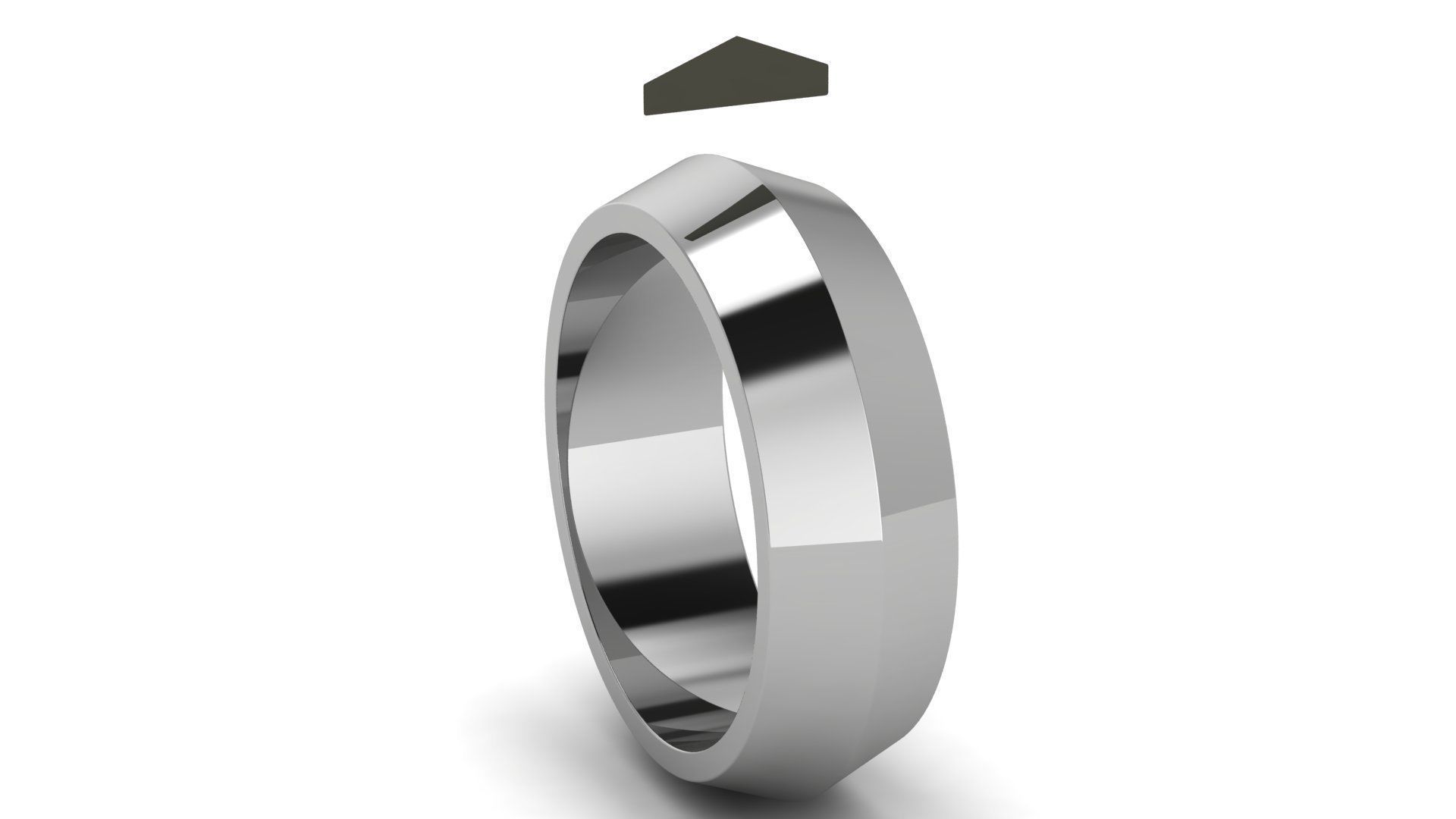 Apex profile Wedding Ring 7 mm Wide US Sizes 3D print model_8