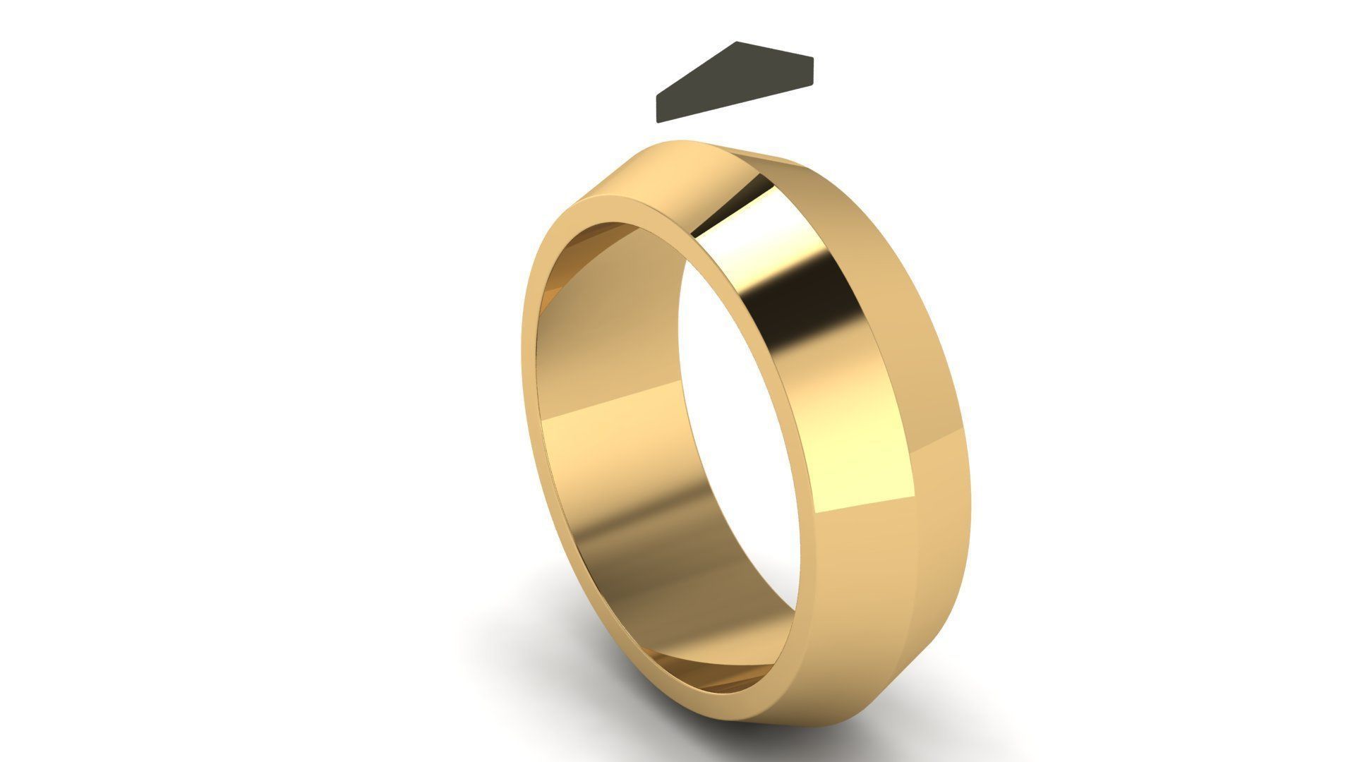 Apex profile Wedding Ring 7 mm Wide US Sizes 3D print model_1