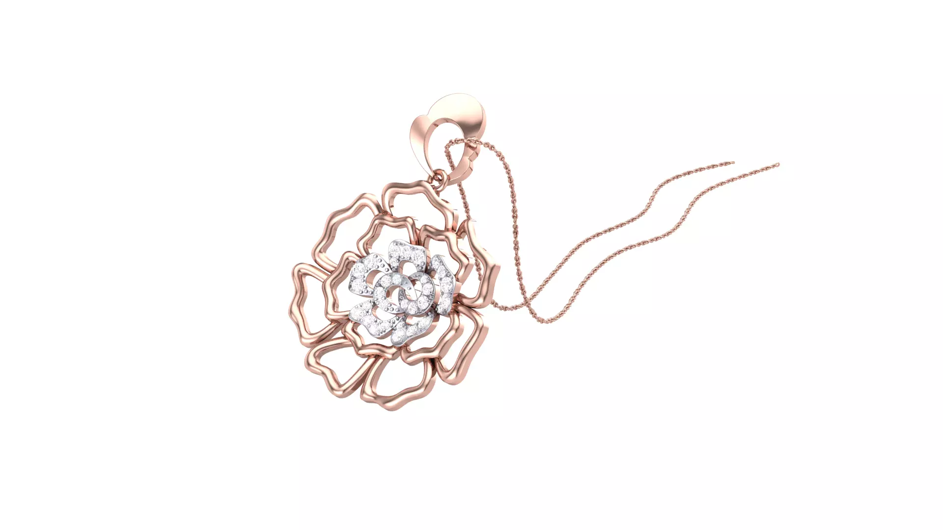 Sun flower Diamond pendant 3D print model