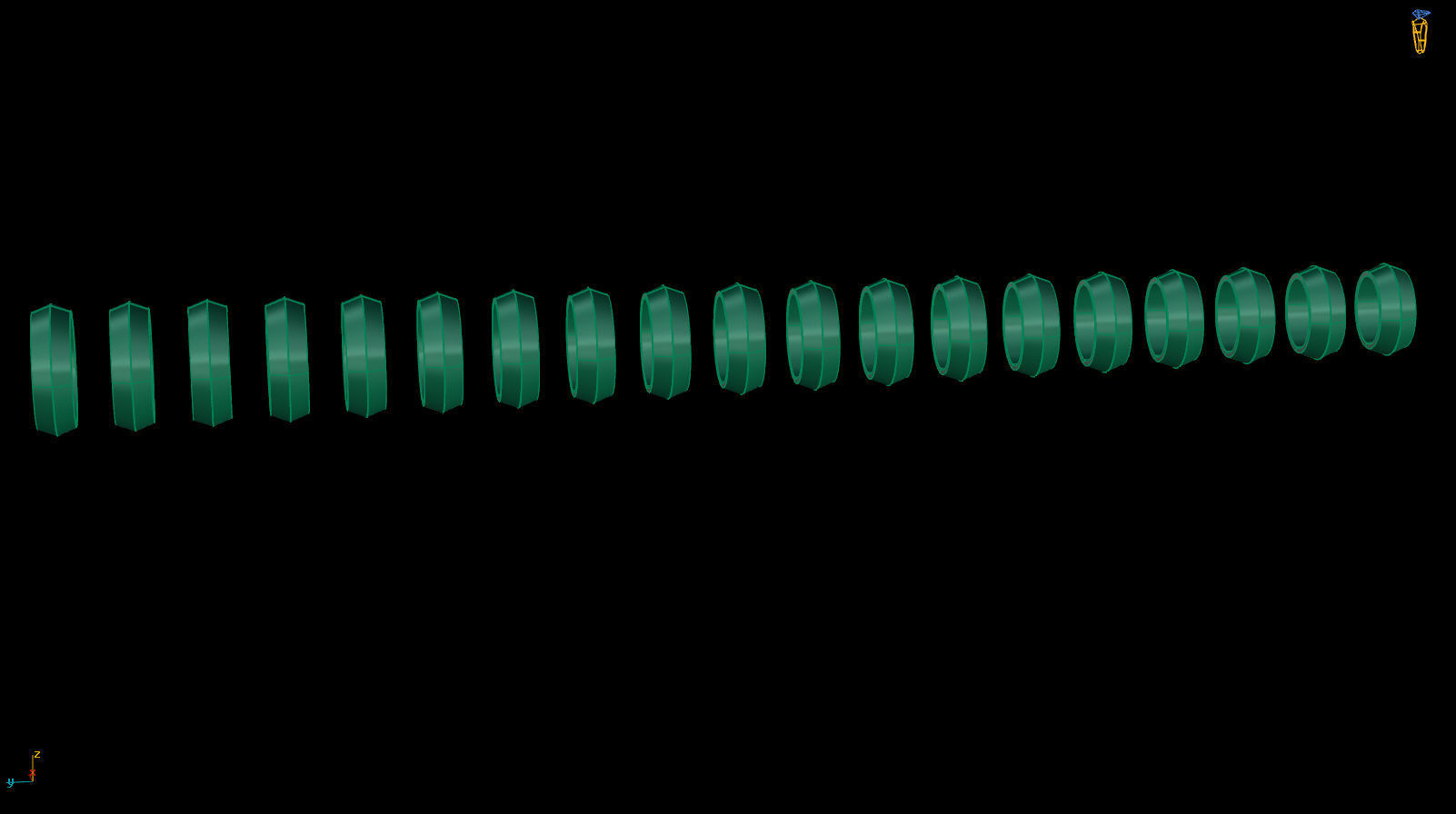 Apex profile Wedding Ring 8 mm Wide US Sizes 3D print model_20