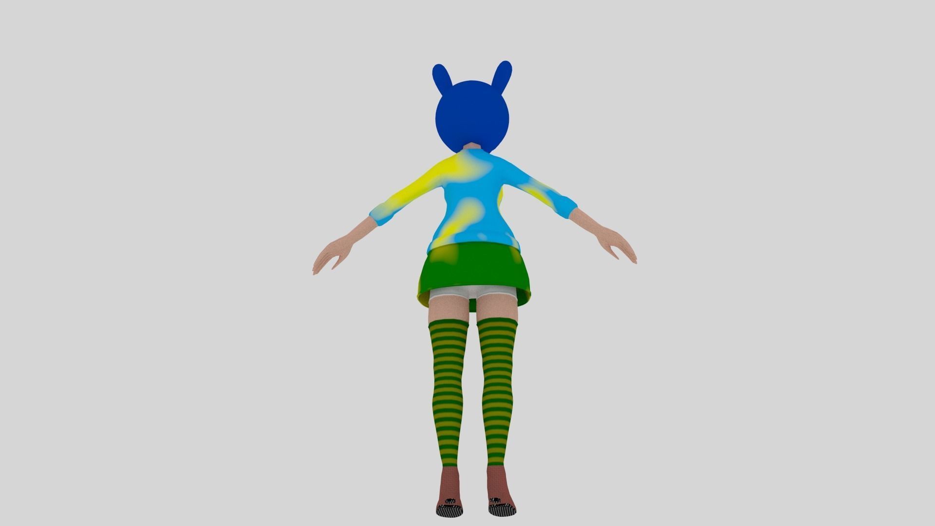 4 character Low-poly 3D model_6