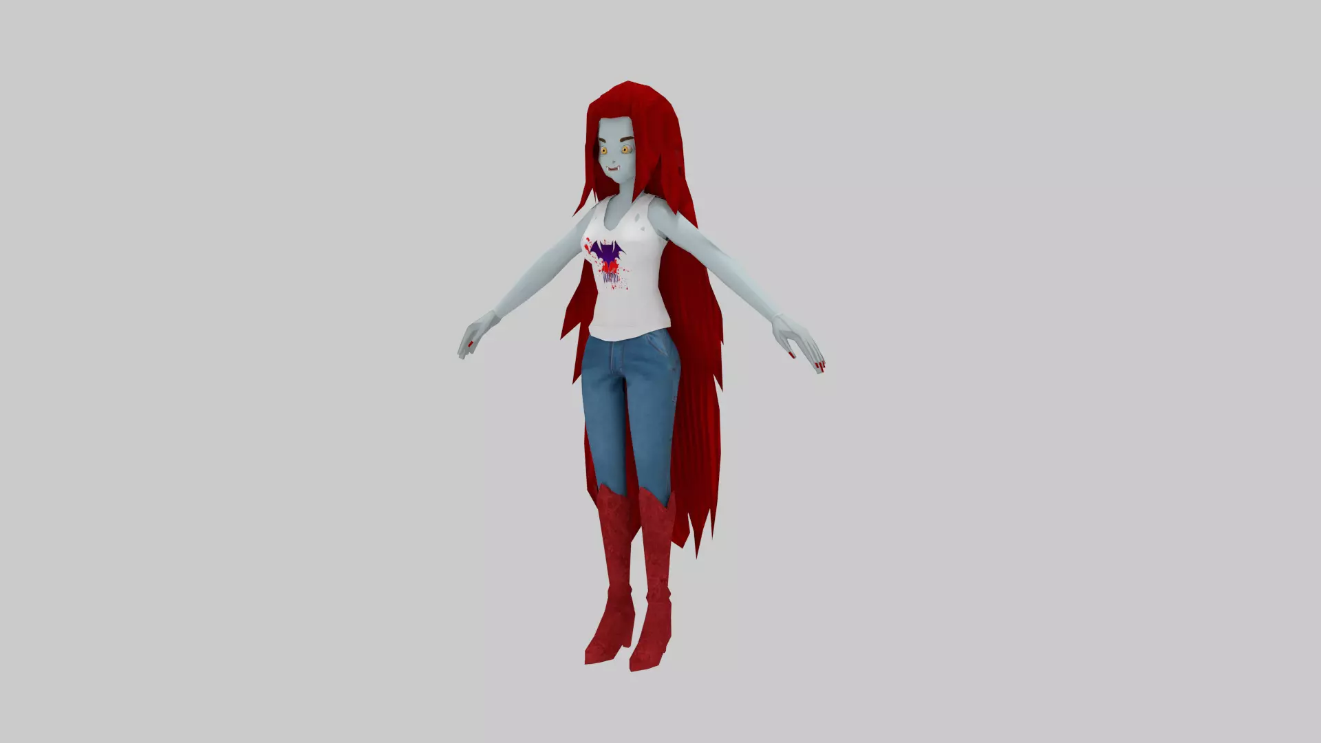 4 character Low-poly 3D model_0