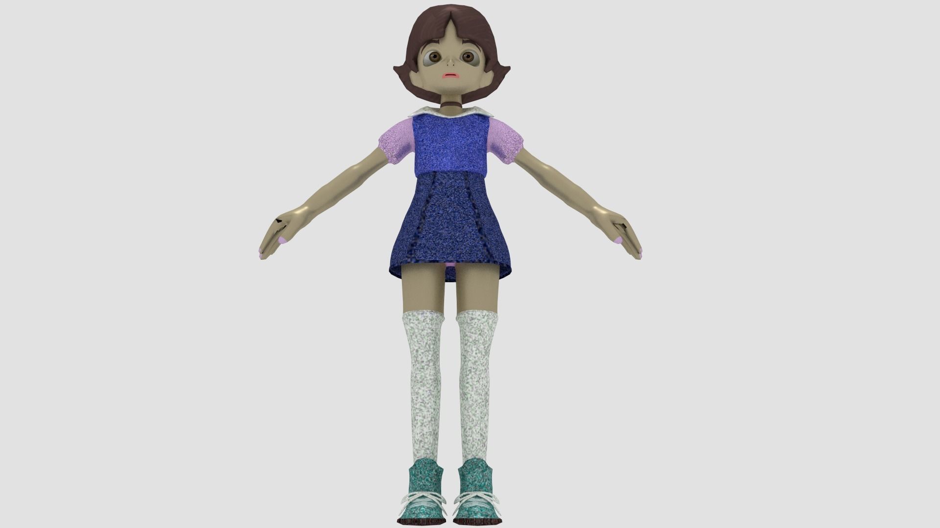 4 character Low-poly 3D model_10