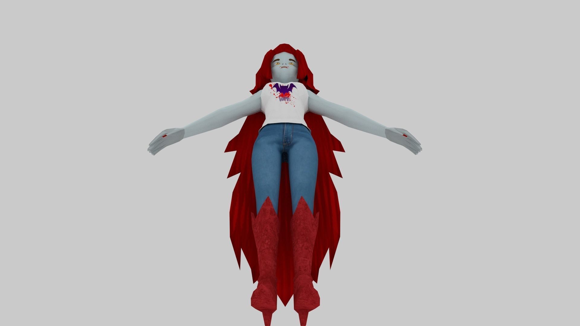 4 character Low-poly 3D model_16