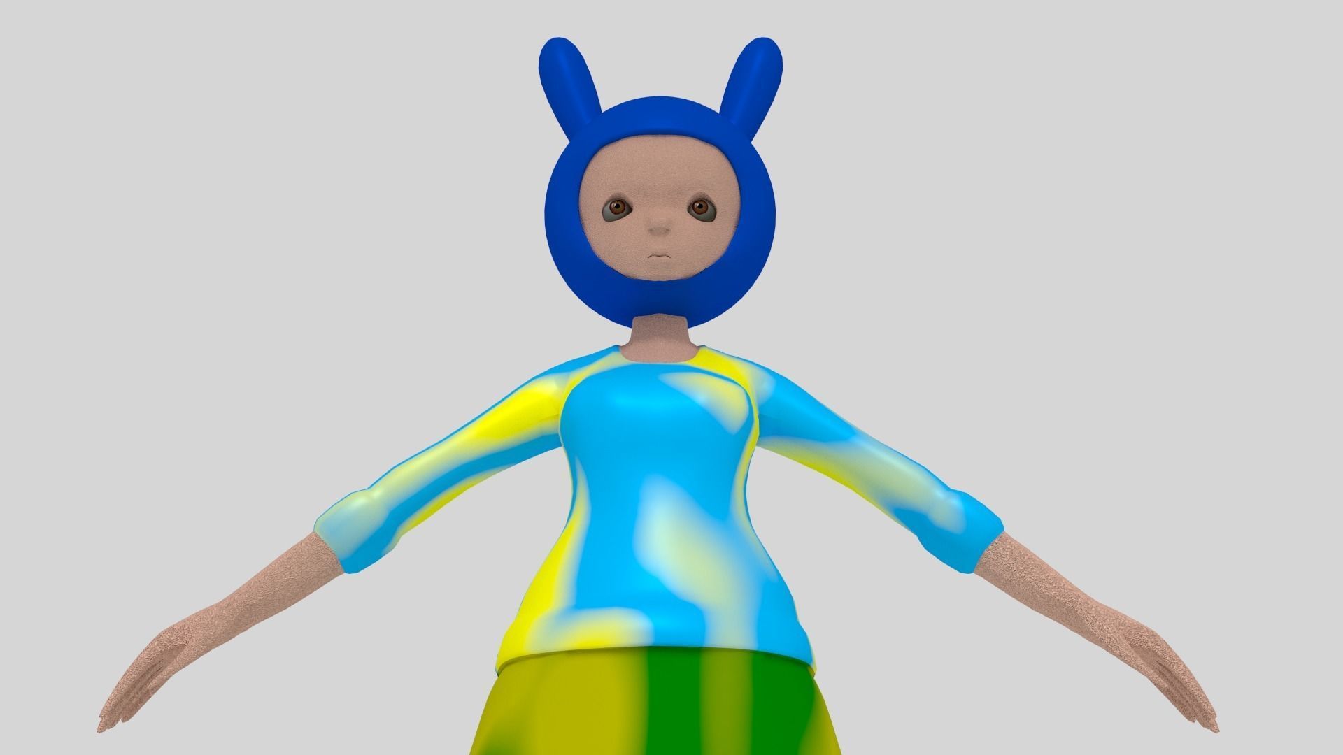 4 character Low-poly 3D model_3