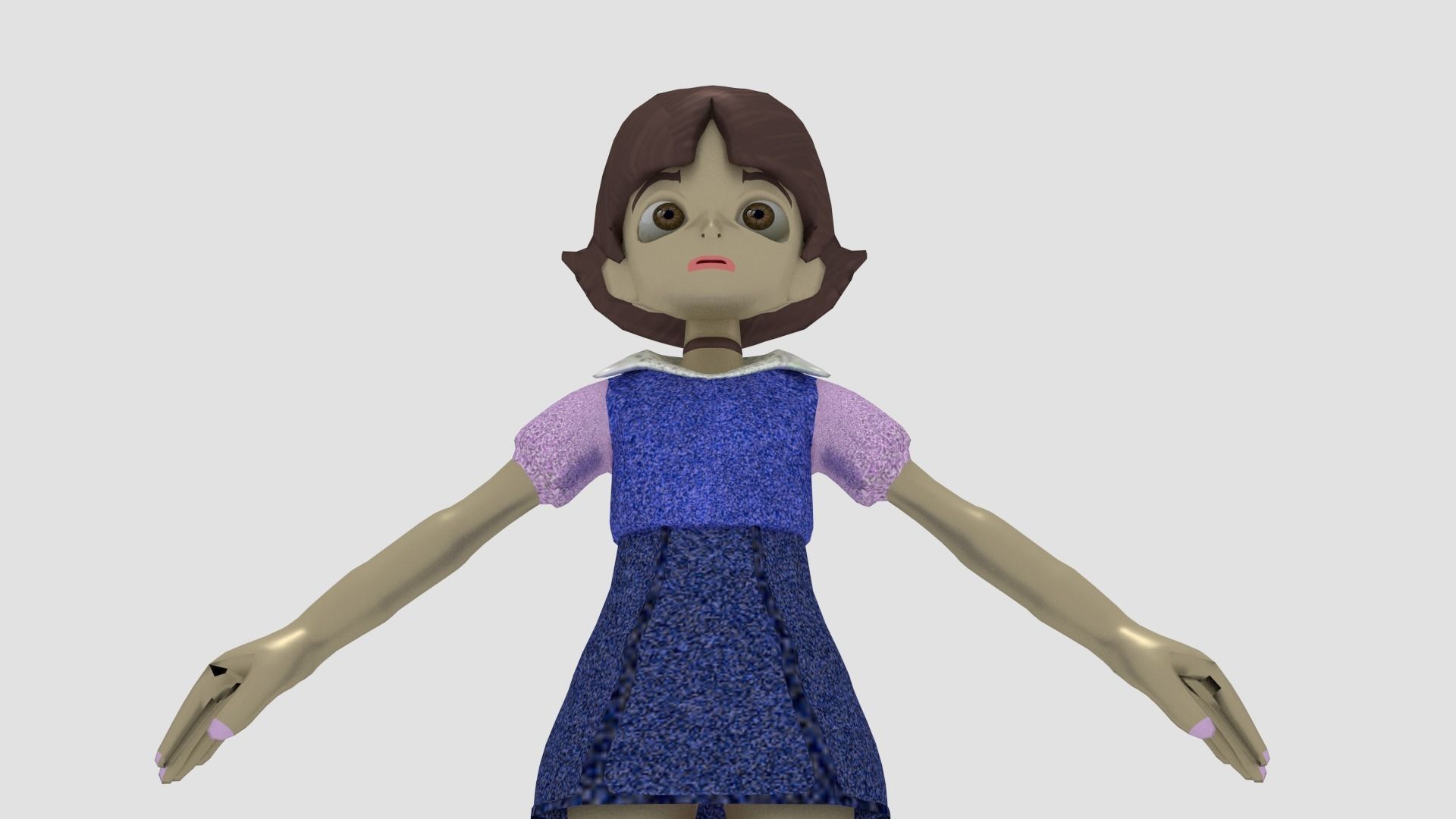 4 character Low-poly 3D model_9