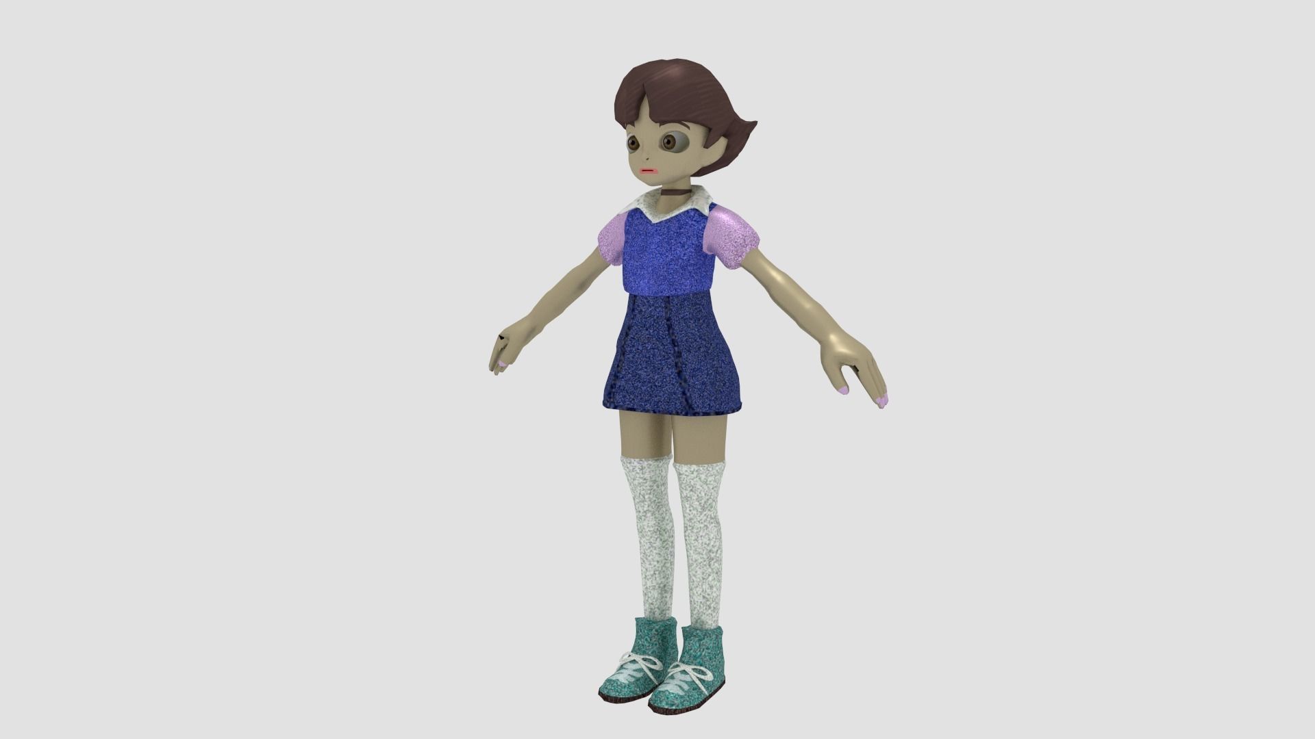 4 character Low-poly 3D model_7