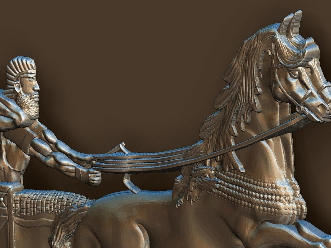 Epic of Gilgamesh hunt lion 3D print model_17