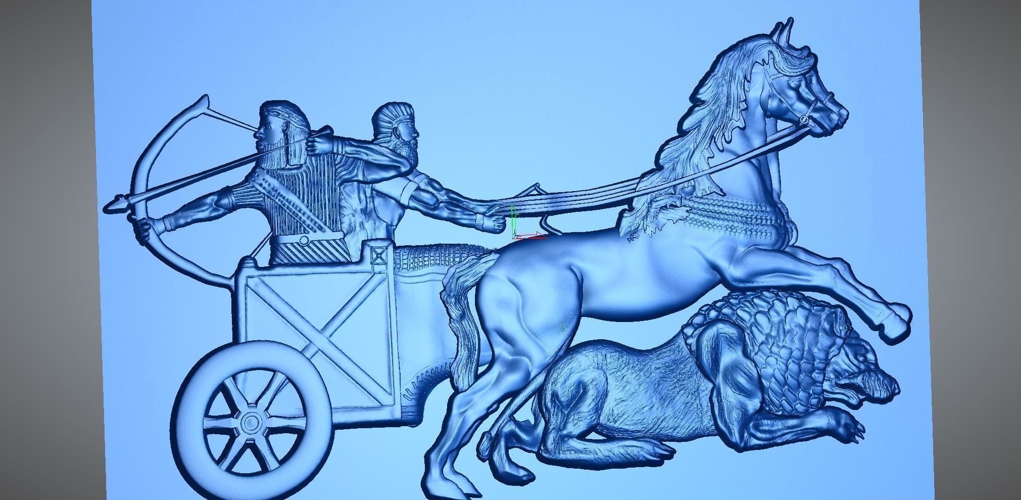 Epic of Gilgamesh hunt lion 3D print model_4