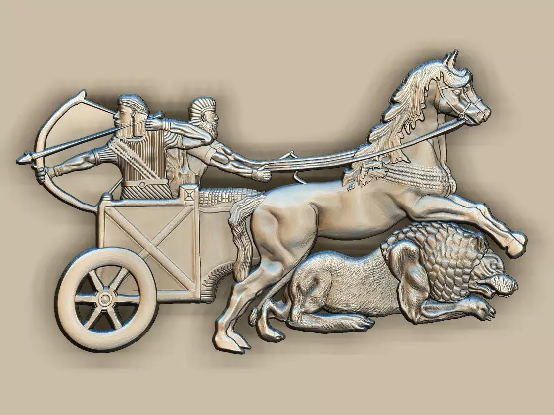 Epic of Gilgamesh hunt lion 3D print model_0