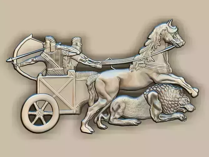 Epic of Gilgamesh hunt lion 3D print model