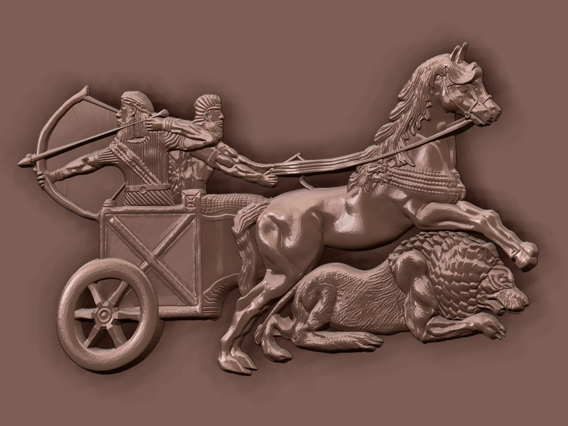 Epic of Gilgamesh hunt lion 3D print model_15