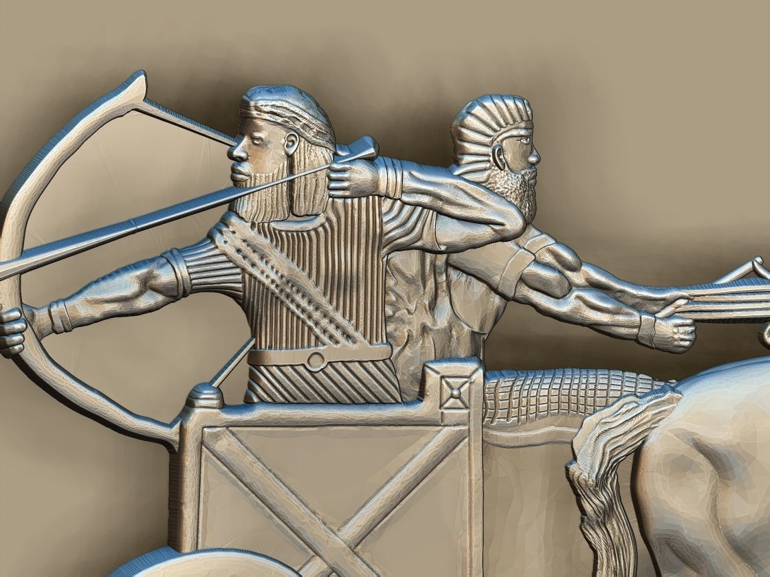 Epic of Gilgamesh hunt lion 3D print model_10