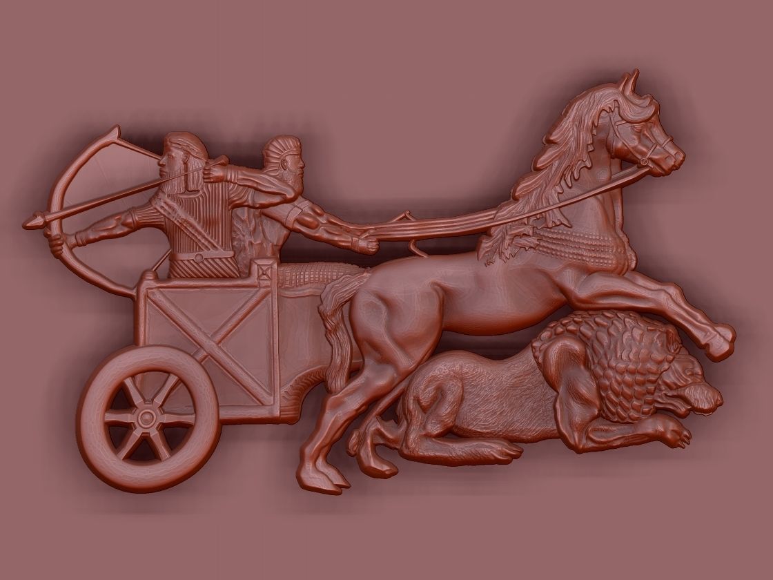 Epic of Gilgamesh hunt lion 3D print model_8