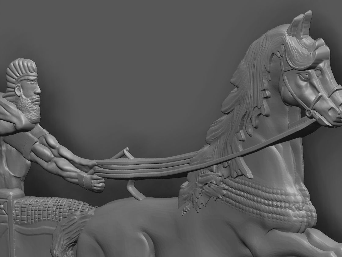 Epic of Gilgamesh hunt lion 3D print model_13