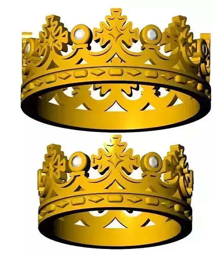 KING QUEEN COUPLE RING 3D model
