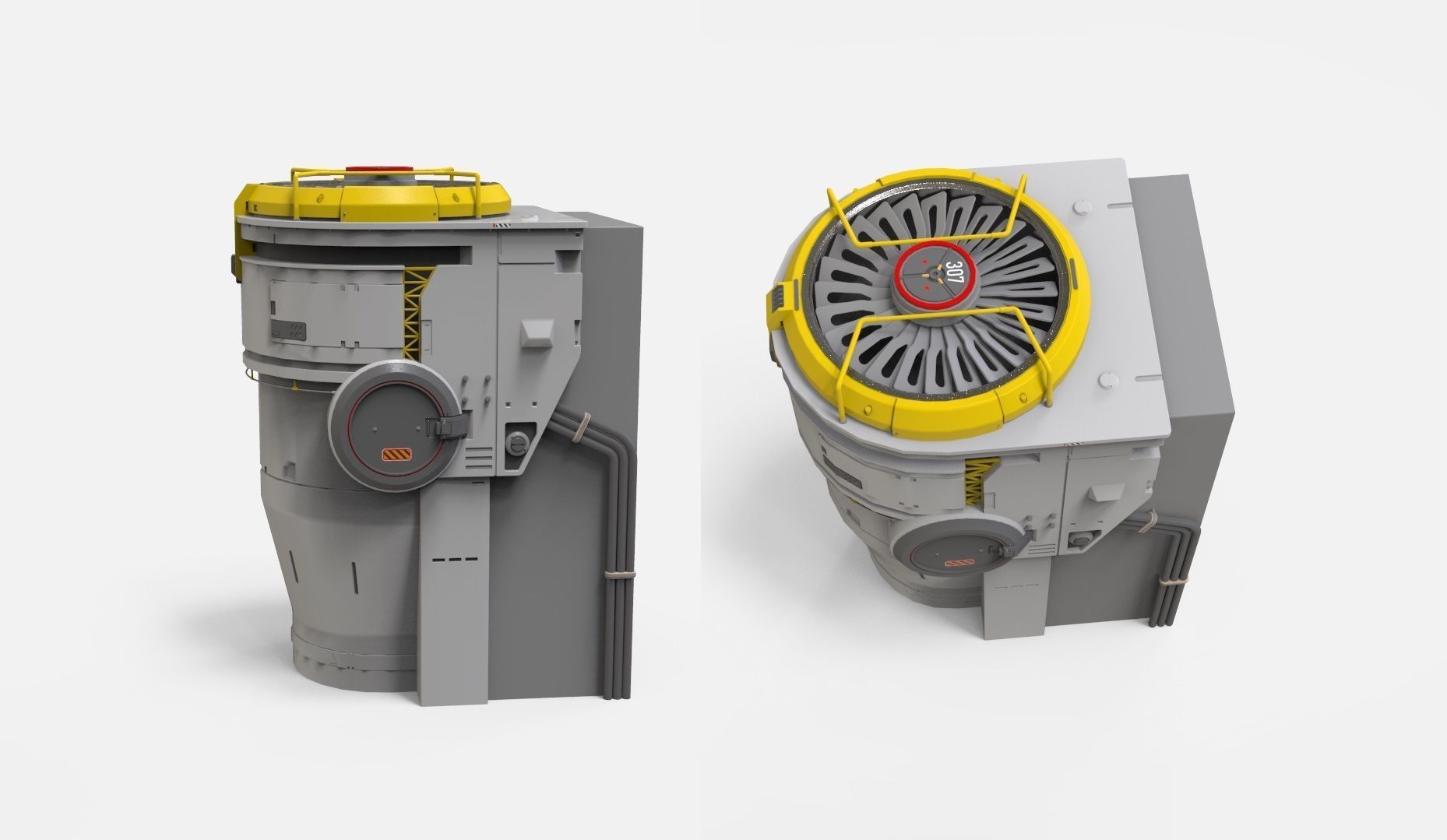 sci-fi Architecture kitbash 46 3D model_6