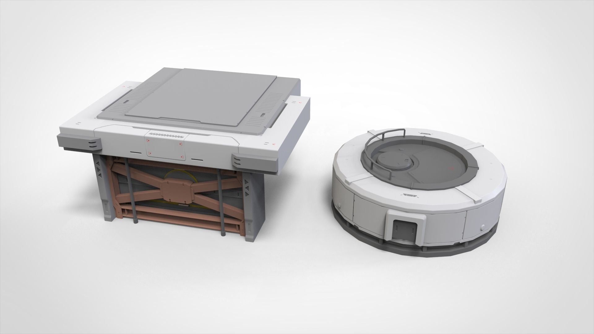 sci-fi Architecture kitbash 46 3D model_11