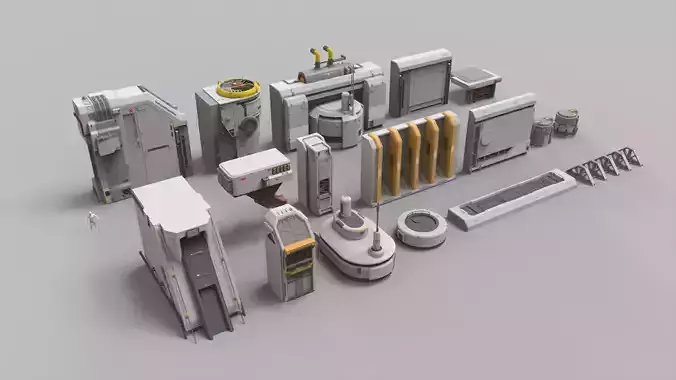 sci-fi Architecture kitbash 46 3D model