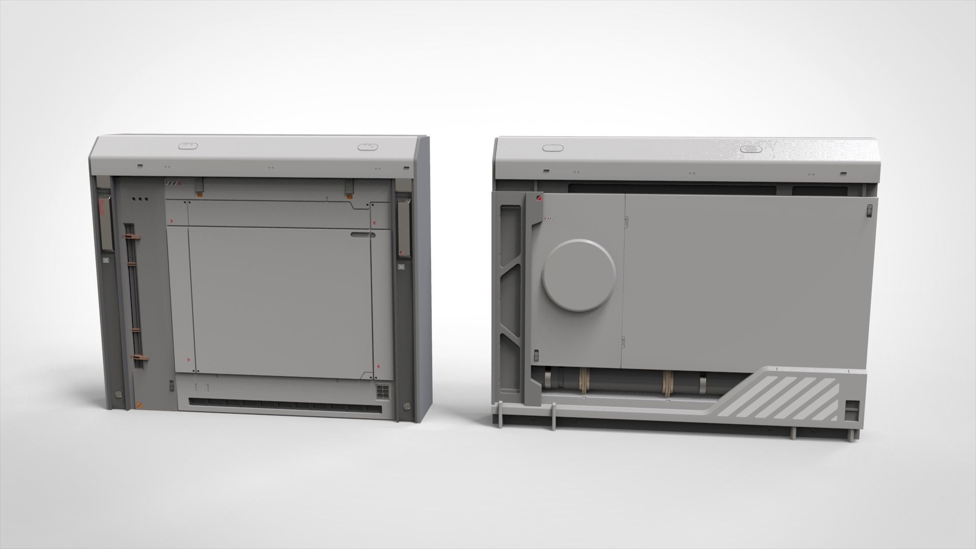 sci-fi Architecture kitbash 46 3D model_9