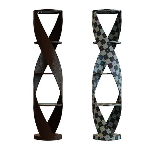 Spiral Bookshelf 3D model