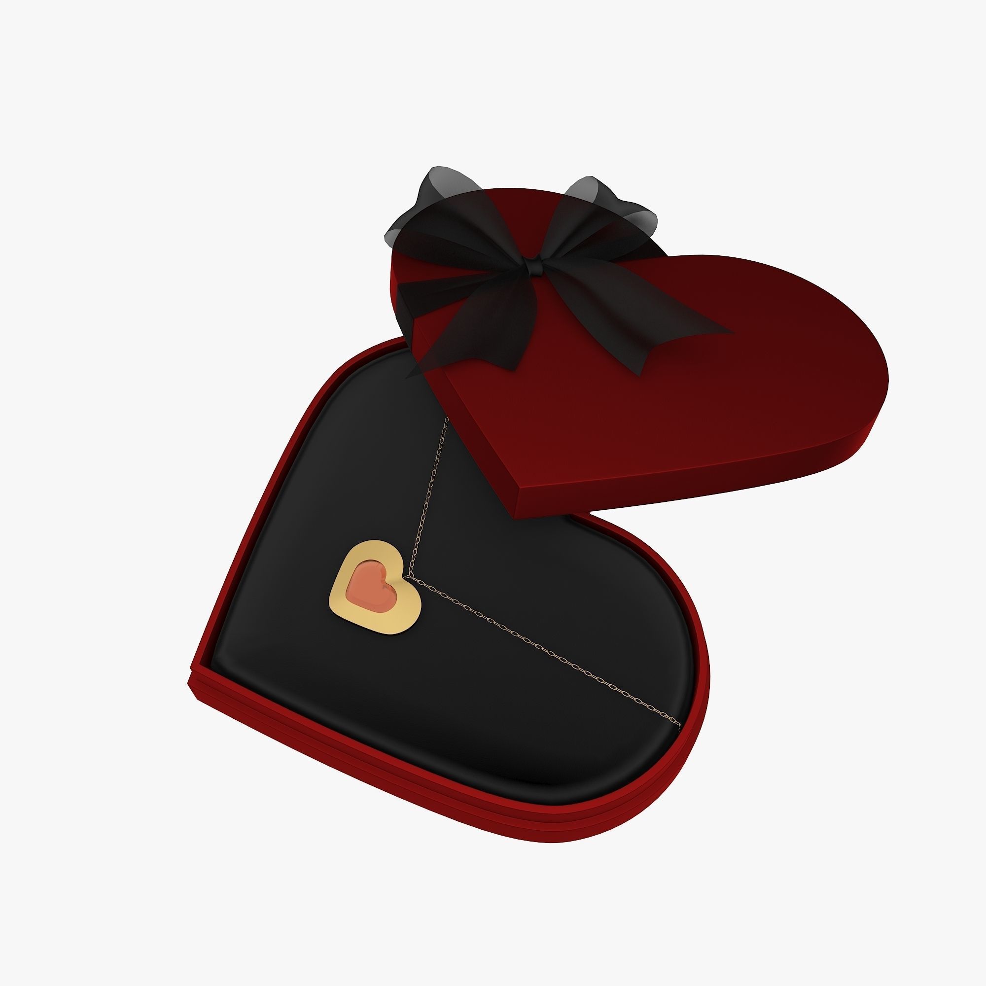 valentines day gift box 3D model_7