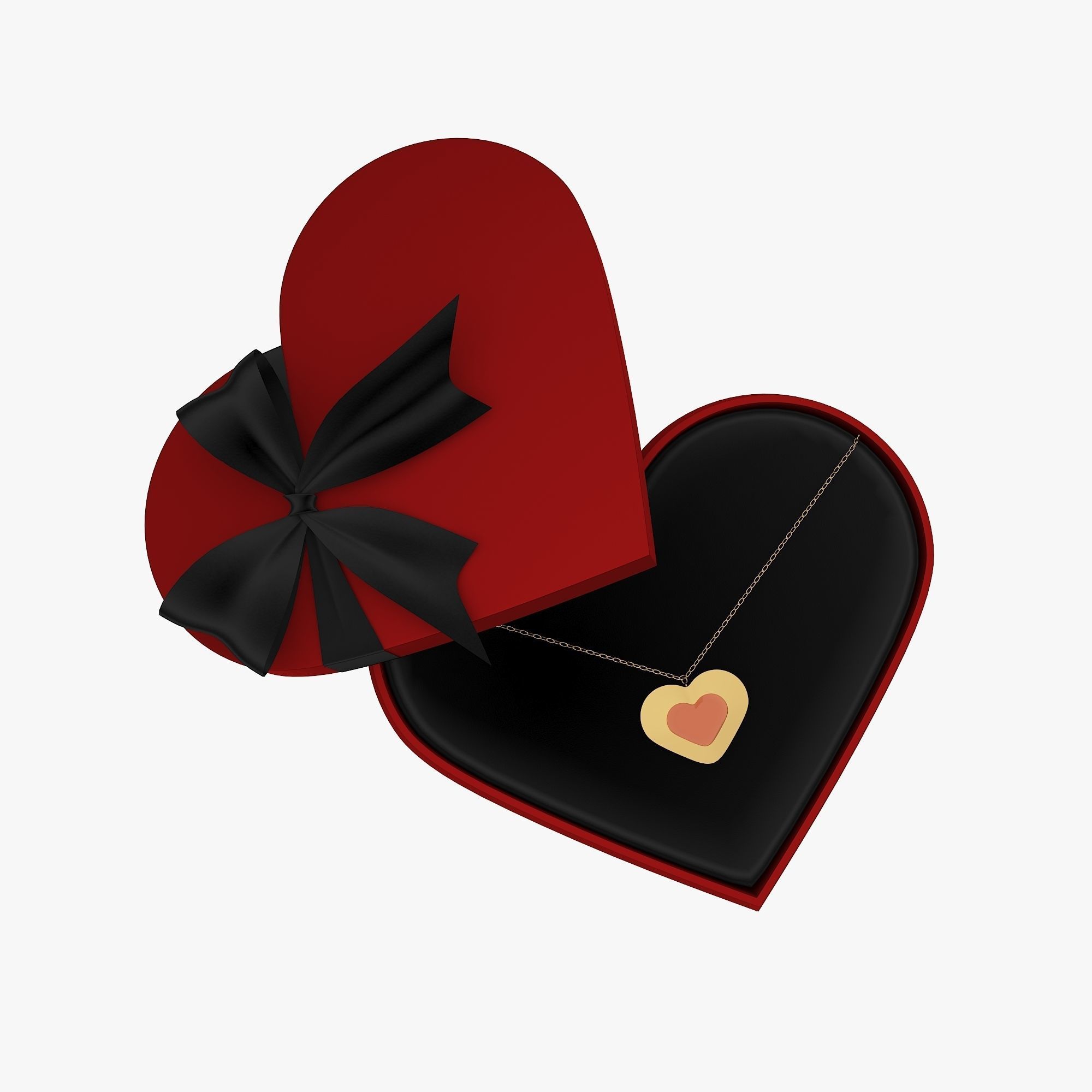 valentines day gift box 3D model_1