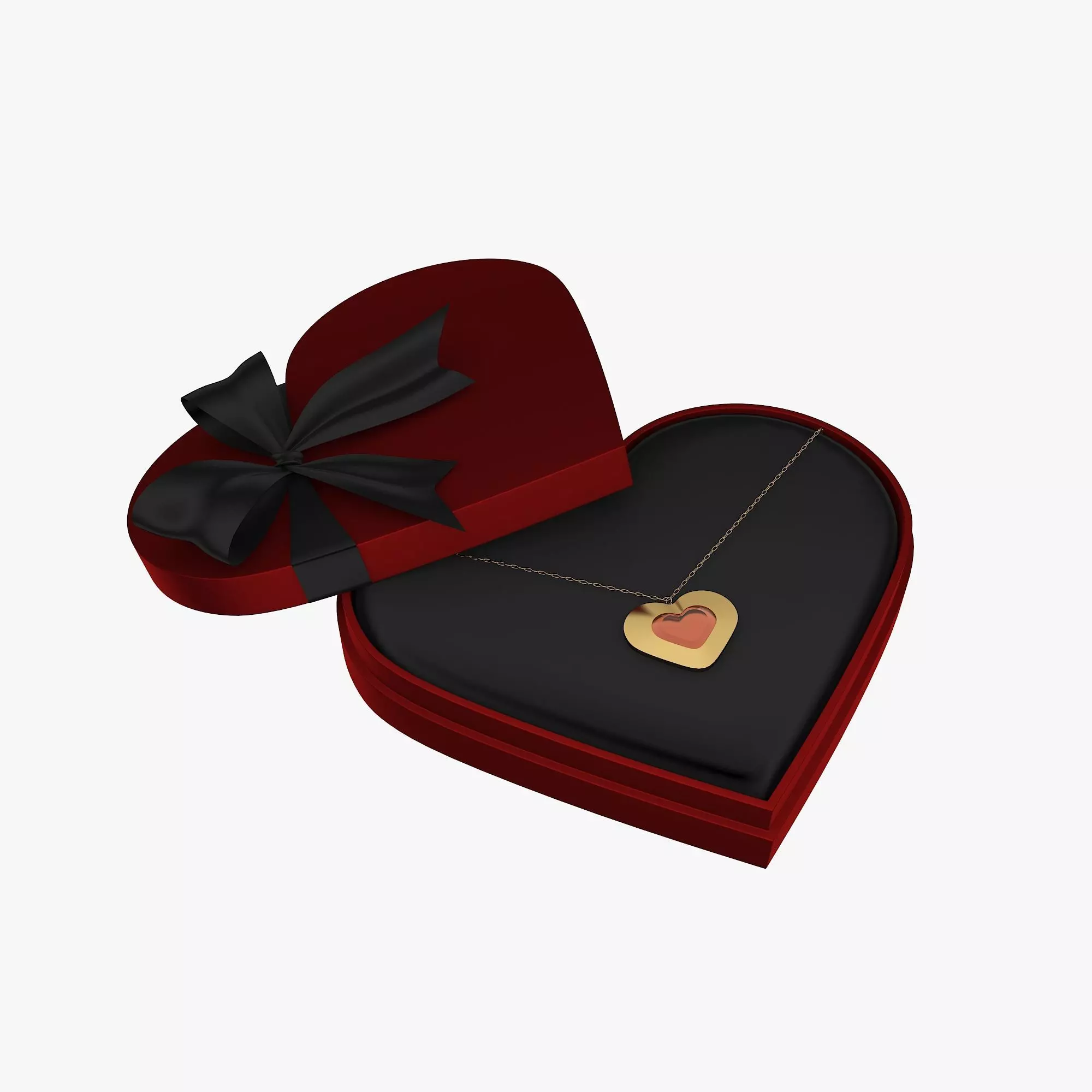 valentines day gift box 3D model_0
