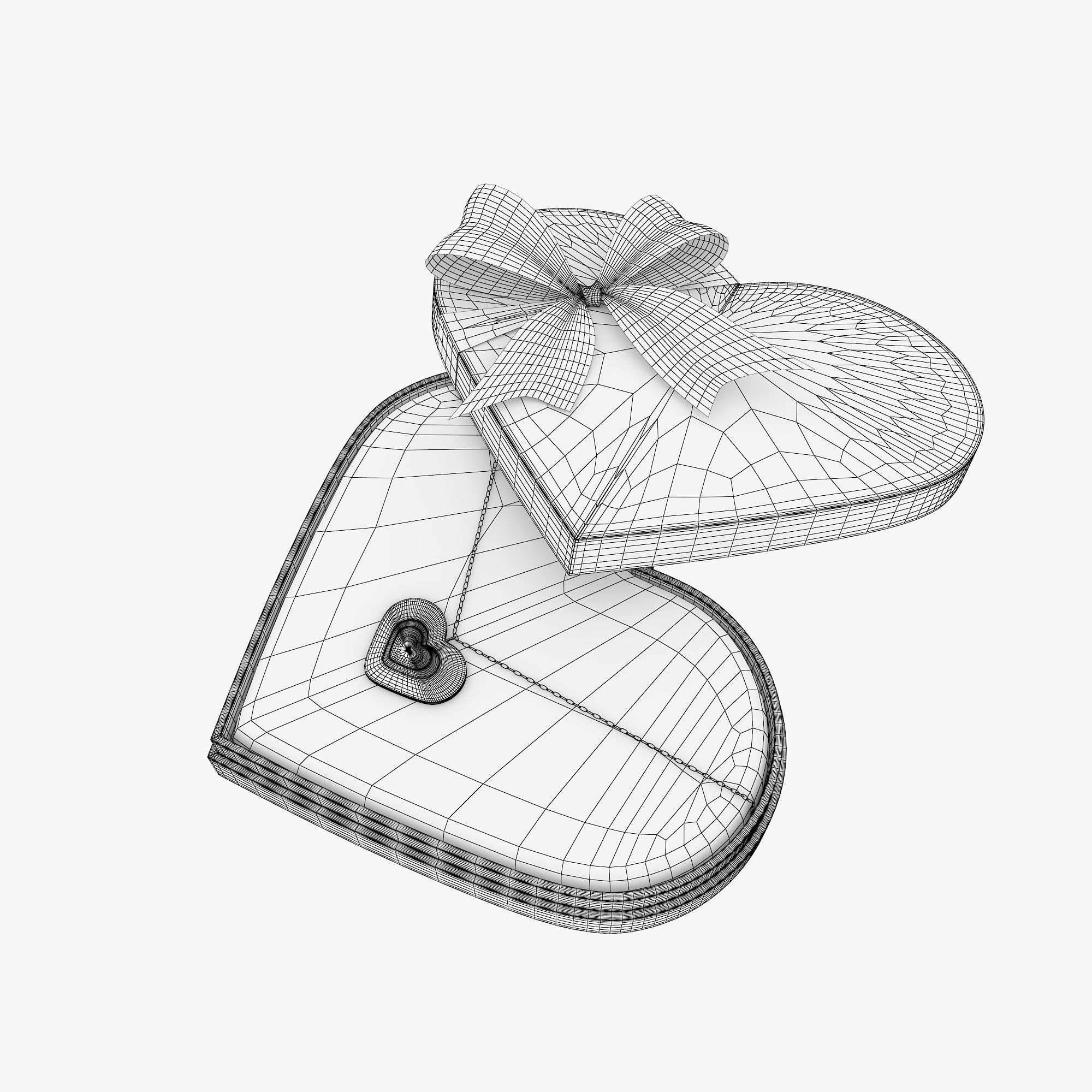 valentines day gift box 3D model_8