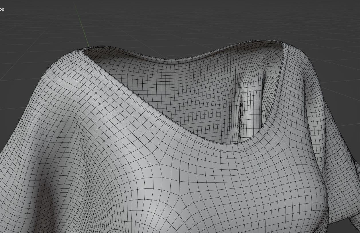 Dolman Sleeve Top 3D model_18