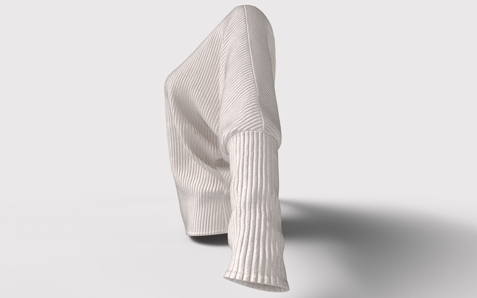 Dolman Sleeve Top 3D model_1