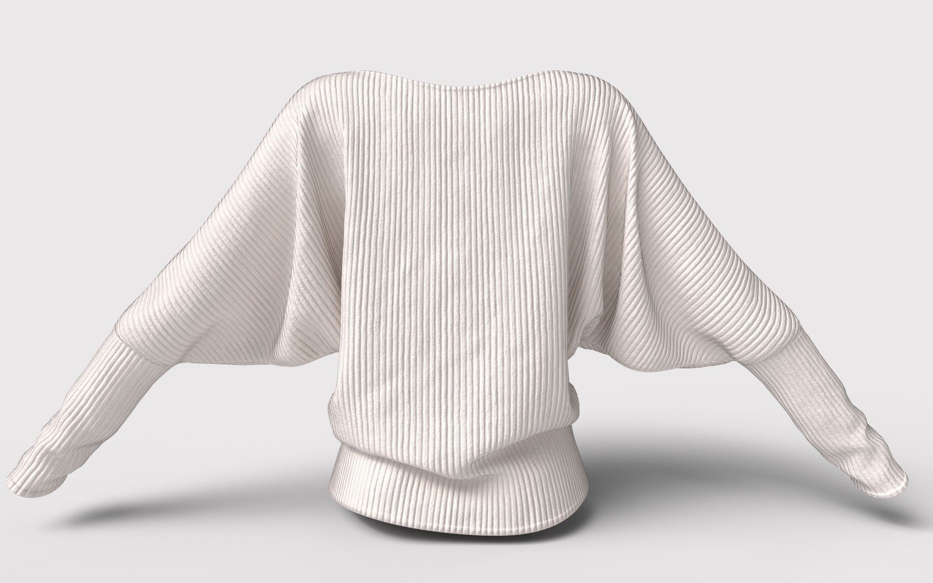 Dolman Sleeve Top 3D model_2