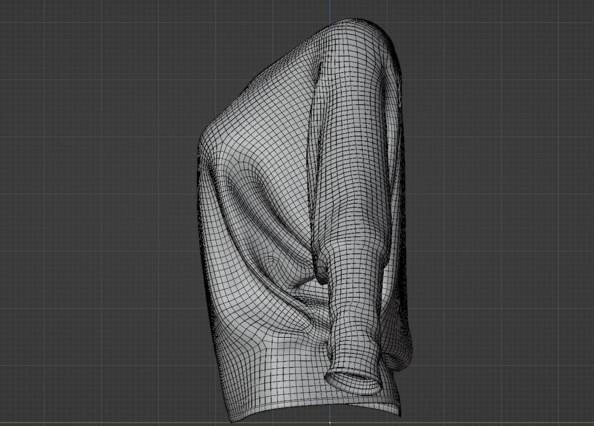 Dolman Sleeve Top 3D model_22