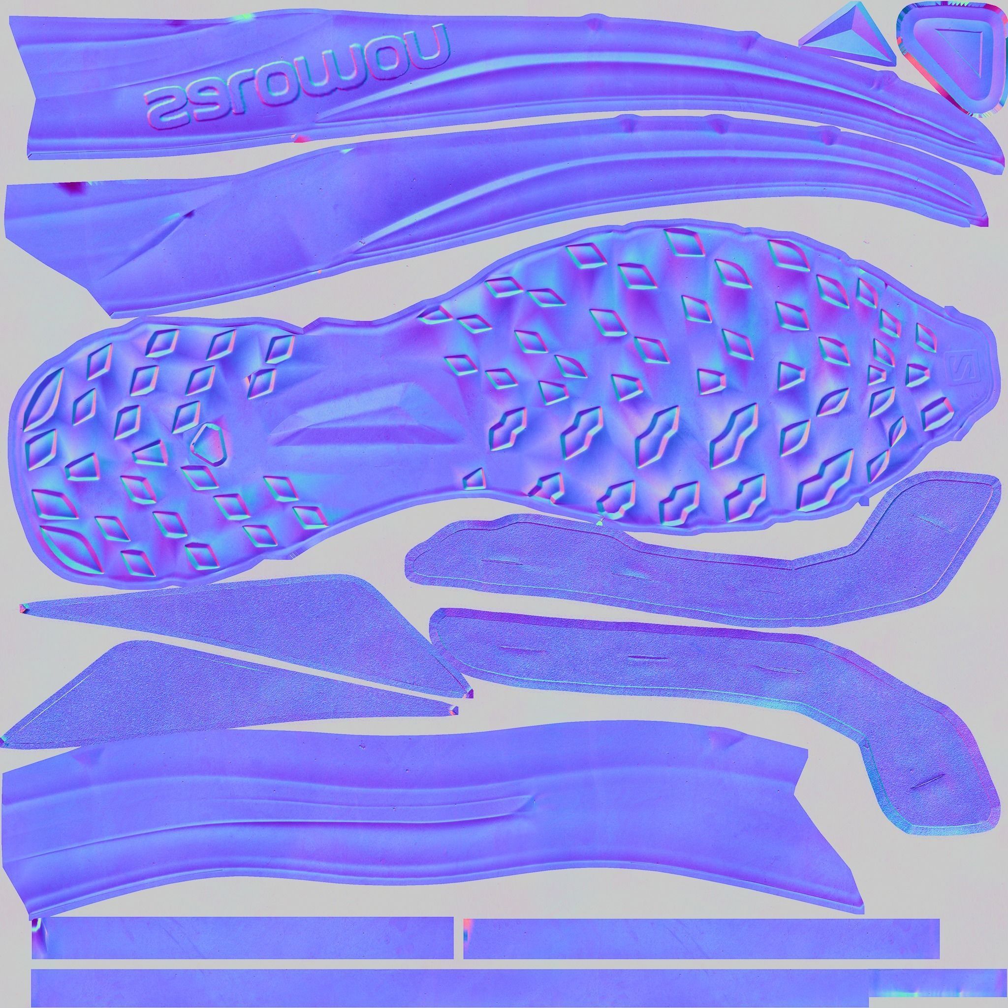 SALOMON S LAB 3D SHOES Low-poly 3D model_20