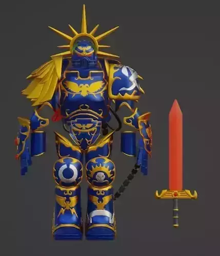 Primarch Roboute Guilliman Cosplay 3D model