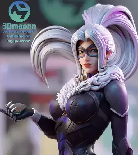 black cat - marvel - stl