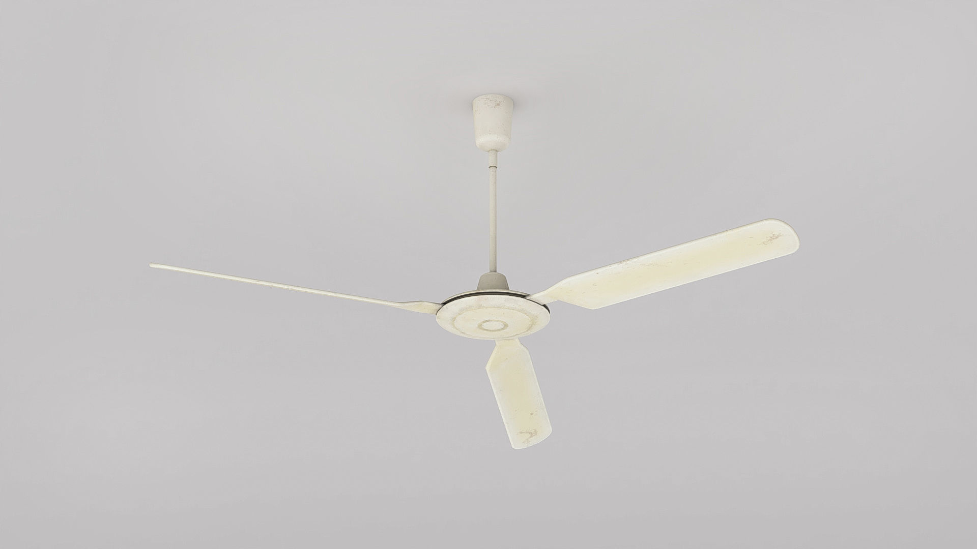 Ceiling fan Low-poly 3D model_1