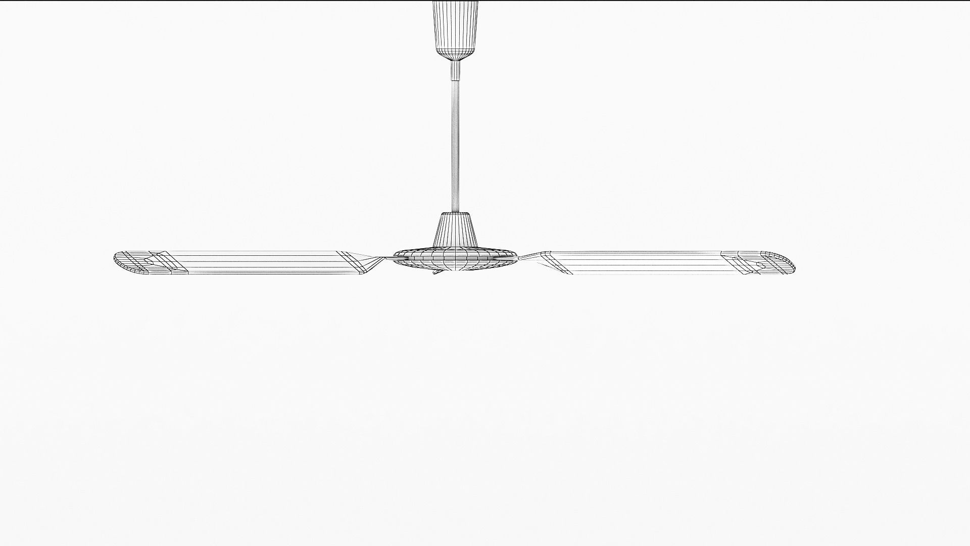 Ceiling fan Low-poly 3D model_4
