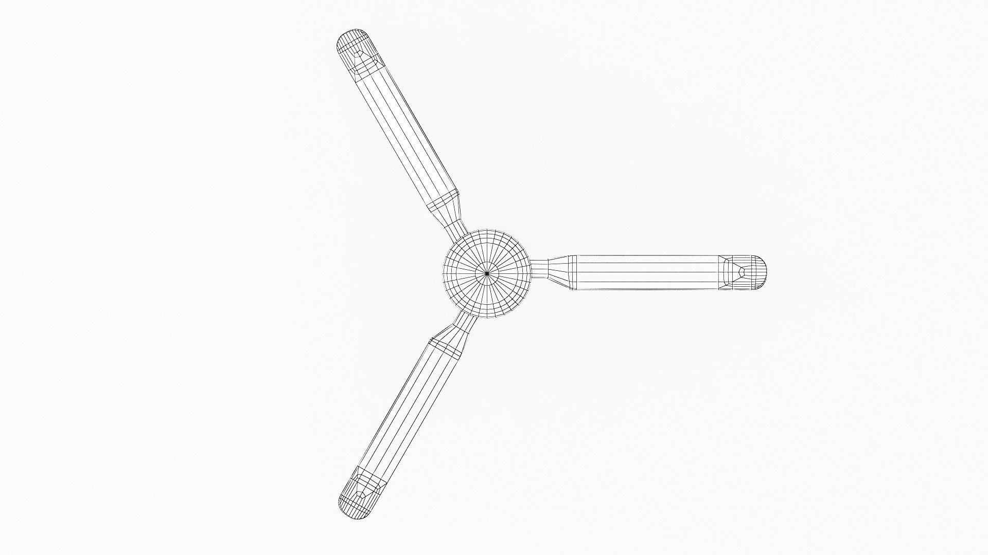 Ceiling fan Low-poly 3D model_6