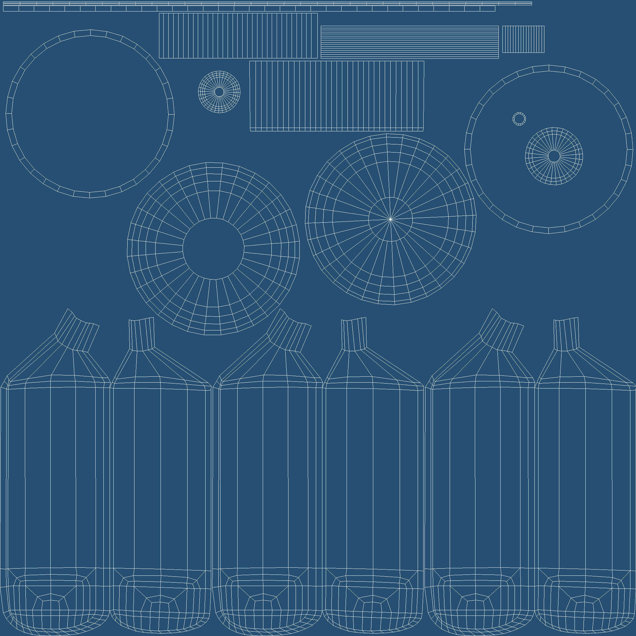 Ceiling fan Low-poly 3D model_7