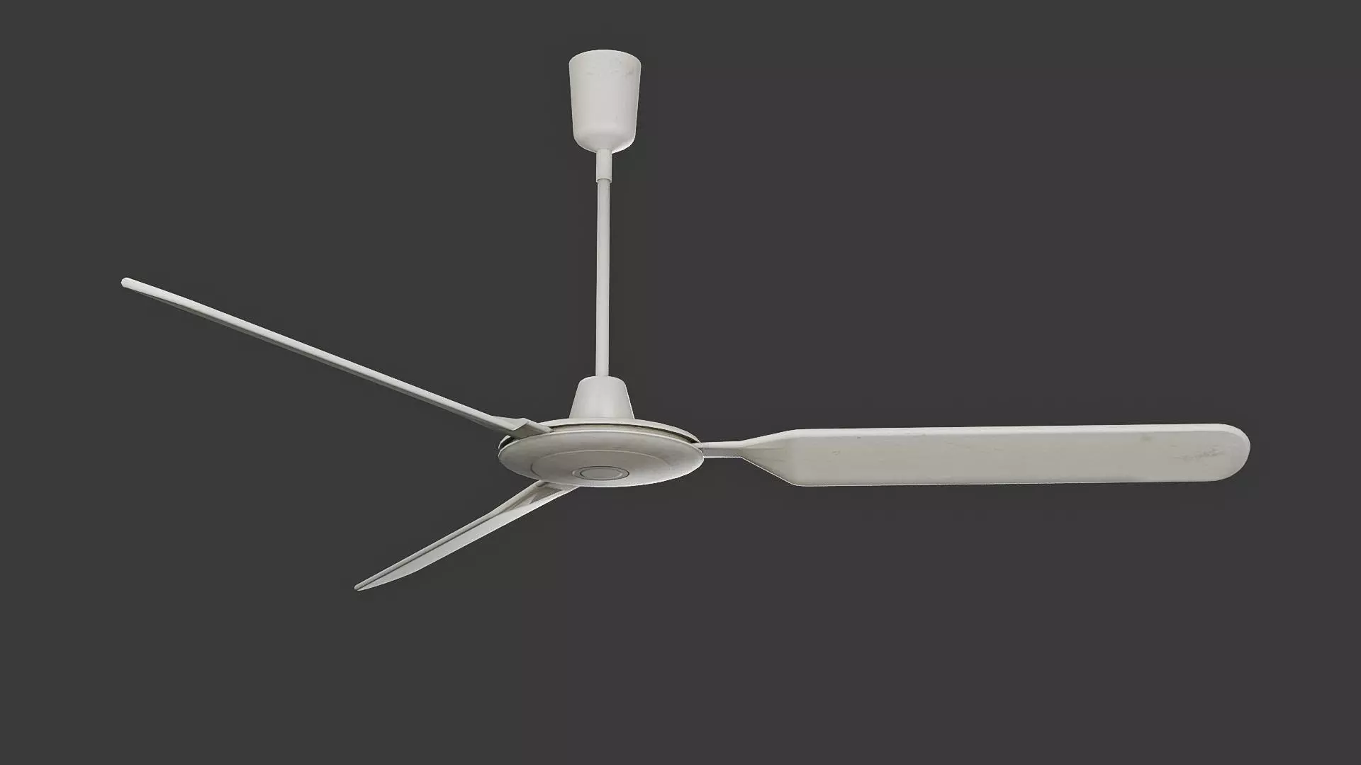 Ceiling fan Low-poly 3D model_0