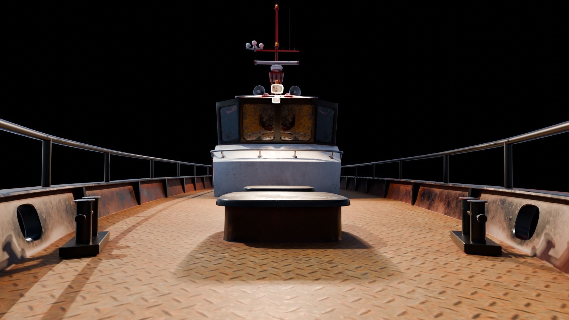 Ship patrol boat 3D model_9