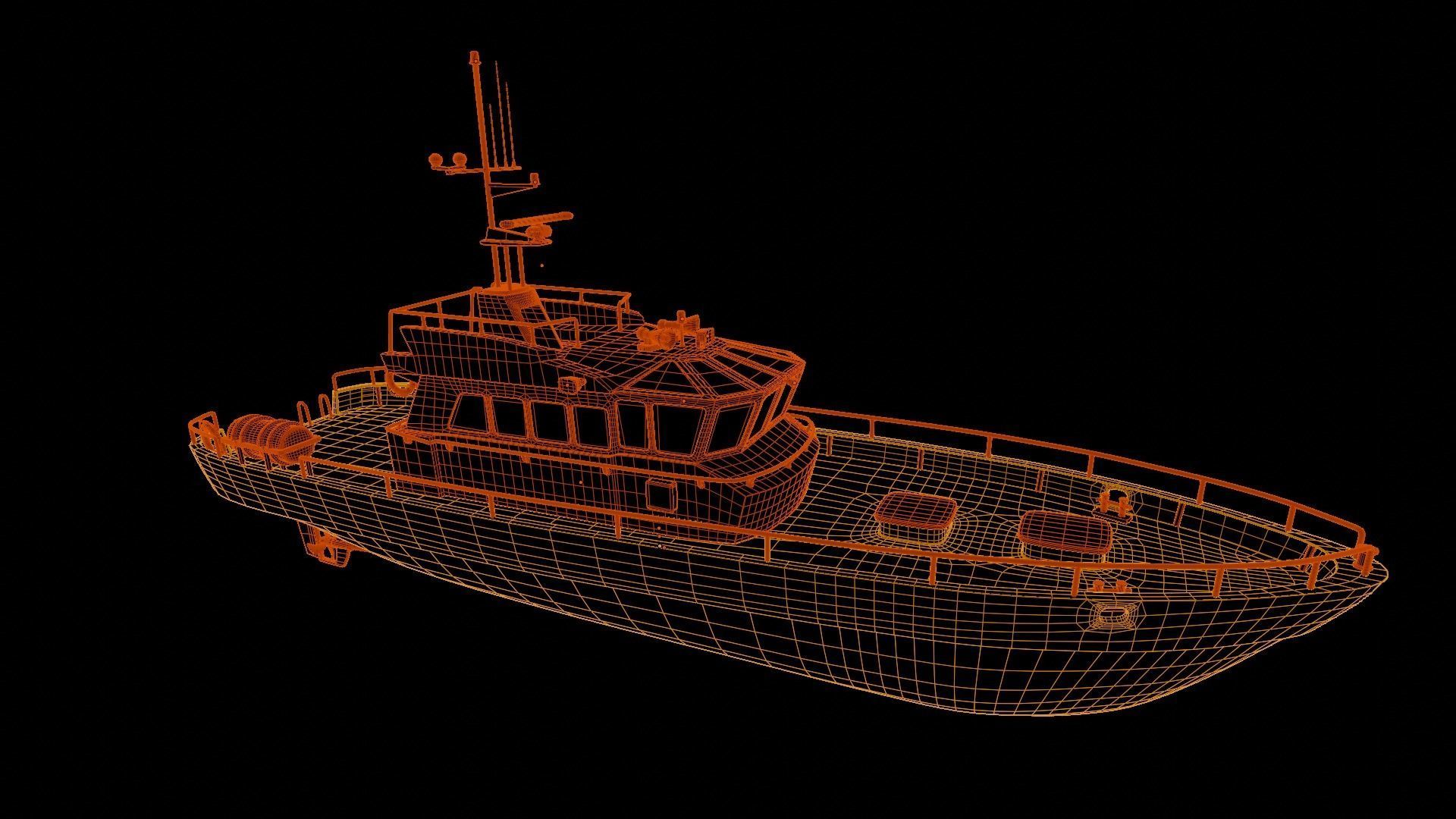 Ship patrol boat 3D model_12