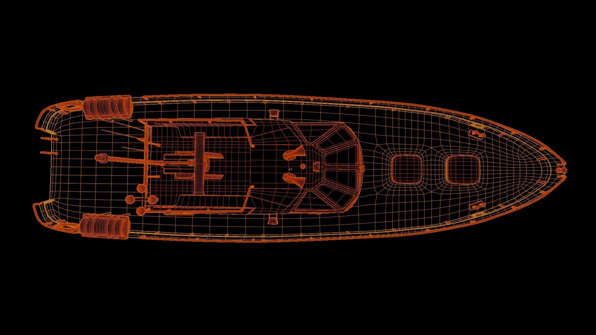 Ship patrol boat 3D model_14