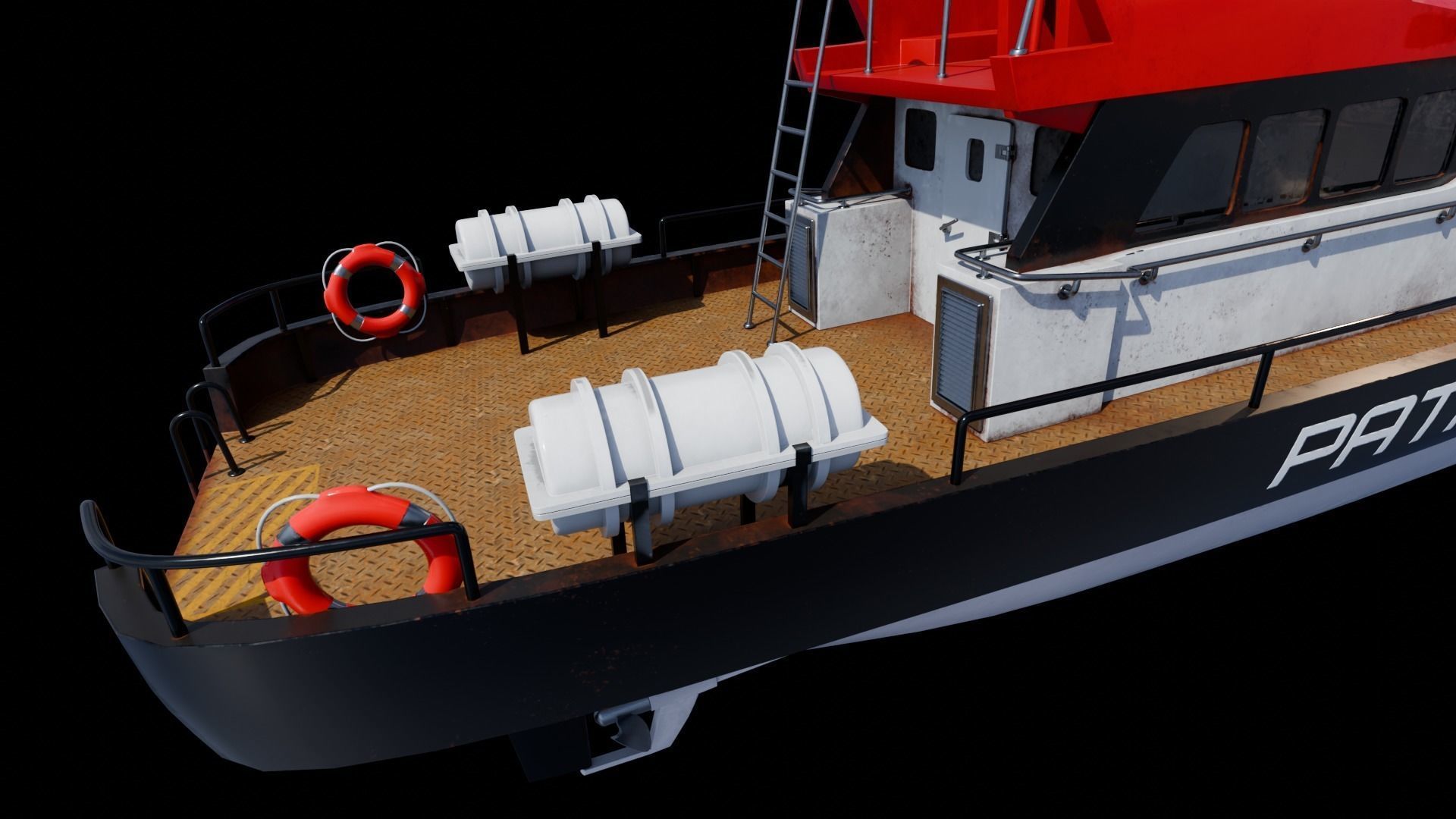 Ship patrol boat 3D model_5