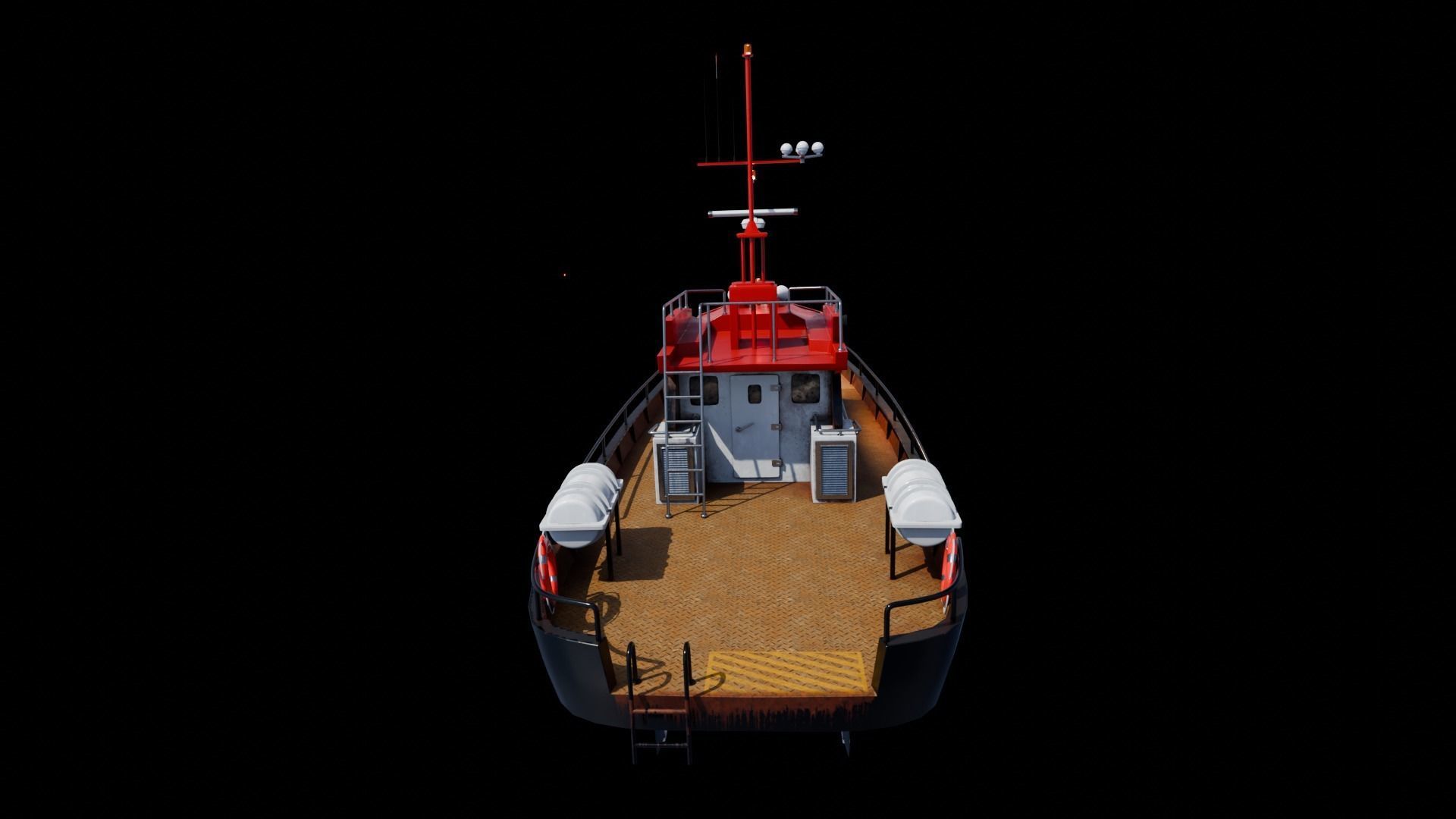 Ship patrol boat 3D model_3