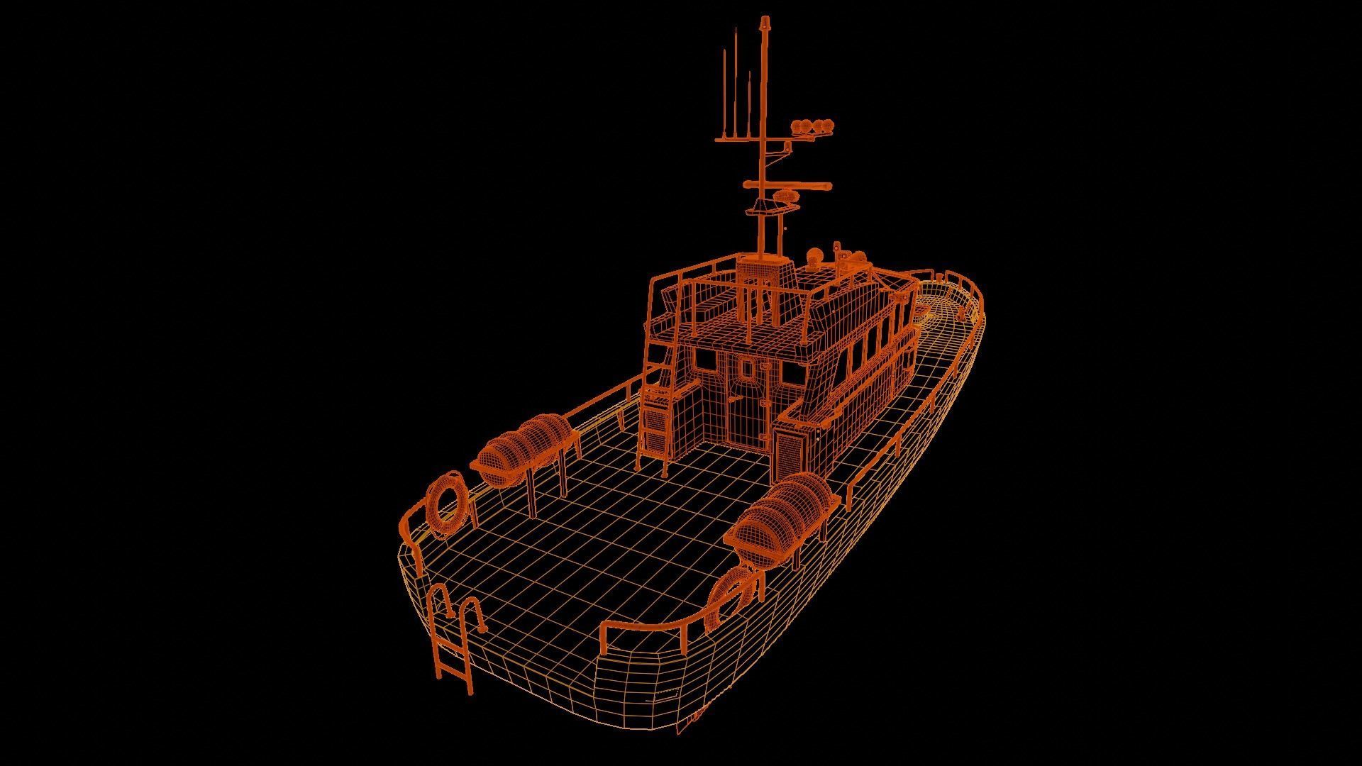 Ship patrol boat 3D model_15