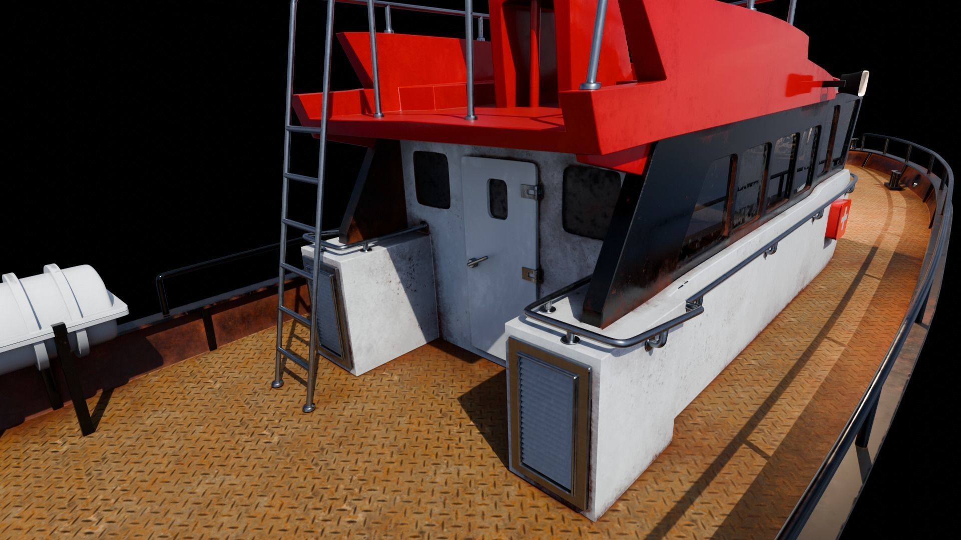 Ship patrol boat 3D model_6