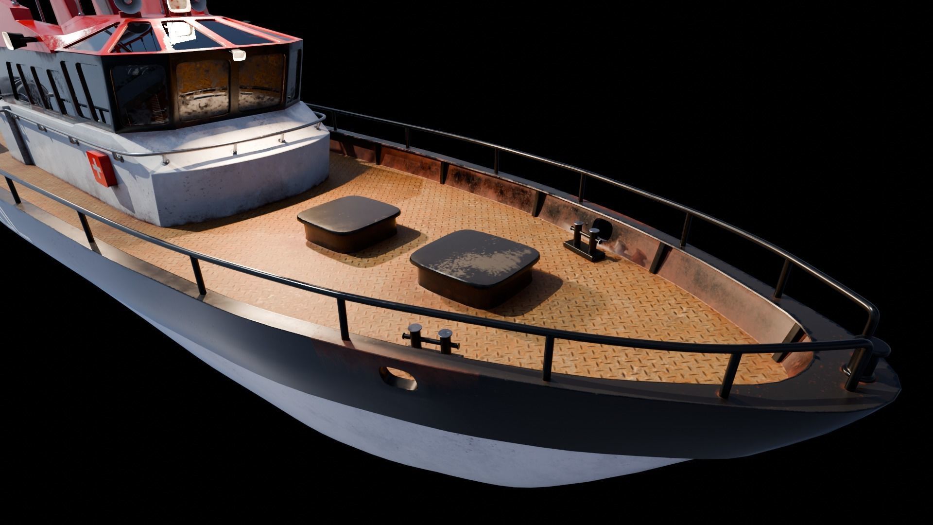 Ship patrol boat 3D model_7